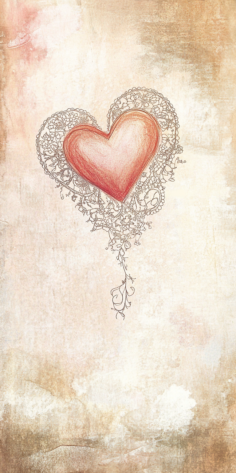 Tattered Valentine- phone wallpaper
