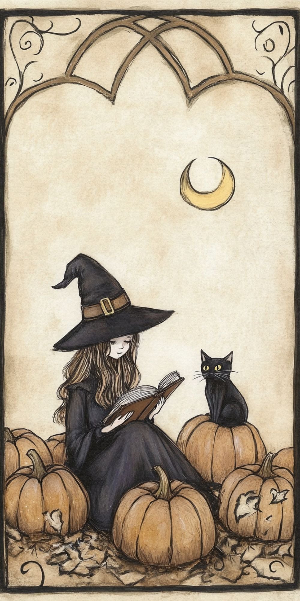 Witch Reading Wallpaper