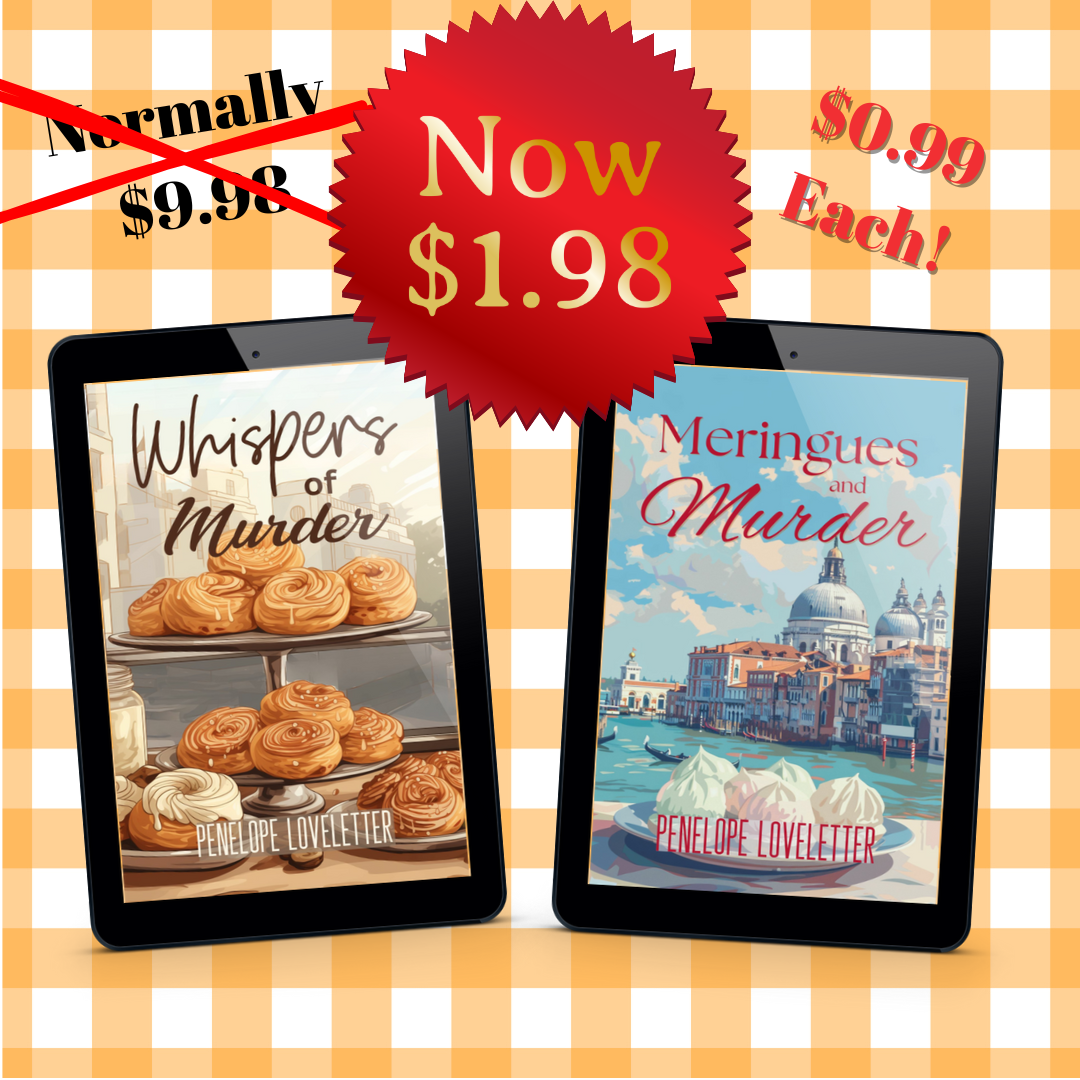 Current Sales Books! Whispers of Murder and Meringues and Murder